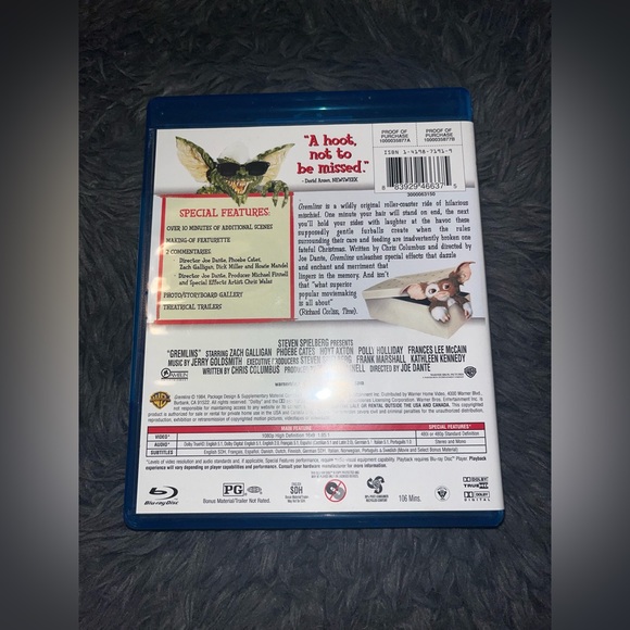 Gremlins 25th Anniversary Edition Blu-ray Disc DVD - Picture 2 of 3